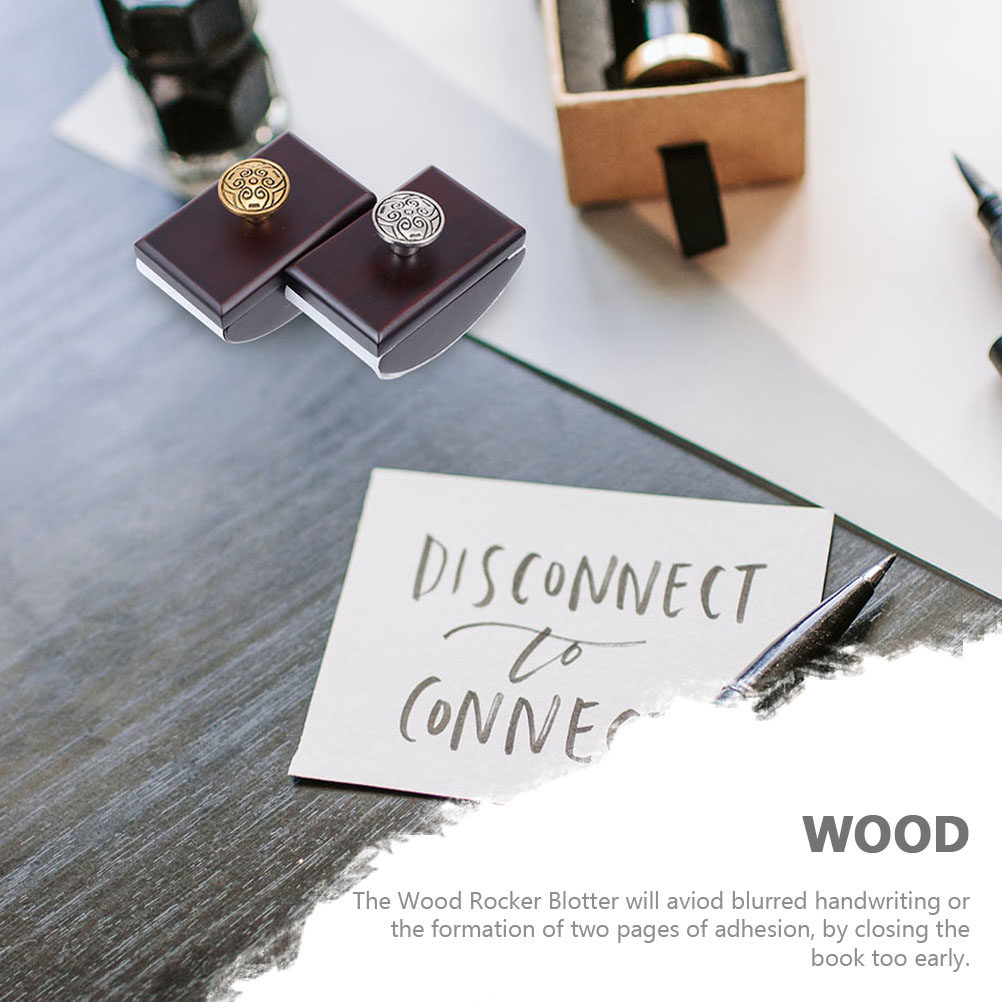 2Pcs Portable Wood Rocker Blot - Ink Blotter Paper review and price